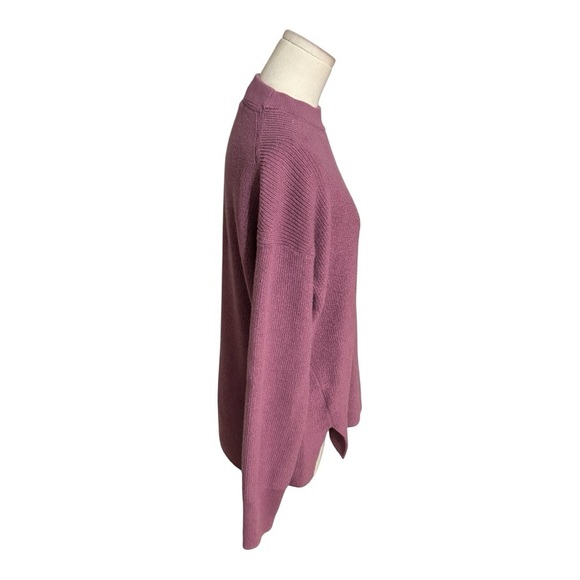 LULULEMON Merino Wool Blend Ribbed Crew Neck Sweater Dusty Pink Size 6 Oversized - Picture 6 of 10